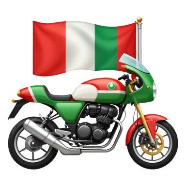 motorbike with italian flag and sun sticker