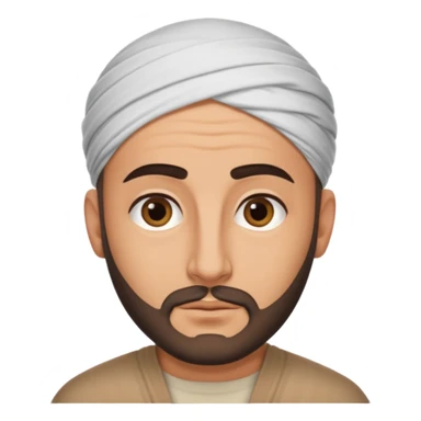 middle eastern balding man with thick eyebrows sticker