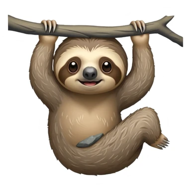 rock skin on a sloth sticker