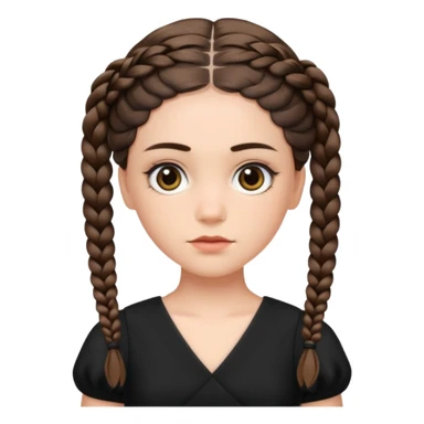 Wednesday with the two braids sticker