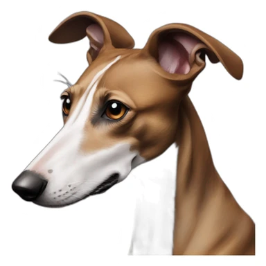 Galgo español atigrado marrón oscuro sticker