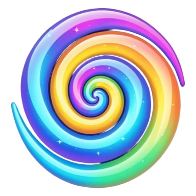 abstract colorful swirl with magical sparkles sticker