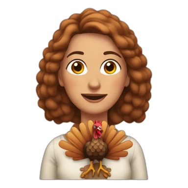 Turkey lady sticker