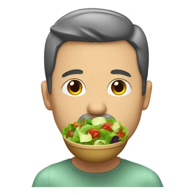 Man eating a salad  sticker