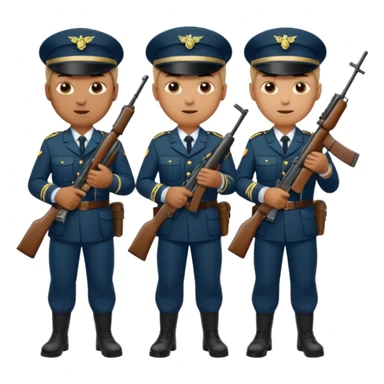 Thousand of gun men standing up sticker