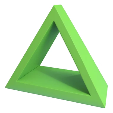 green triangle 3D style sticker