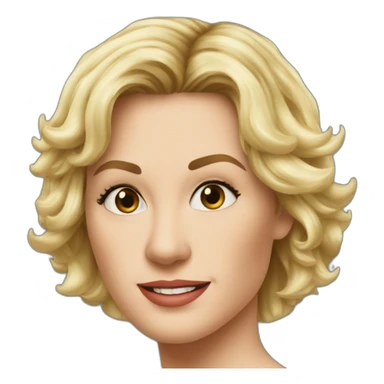 Sandra Huller actor german portrait blond hair head only short sticker