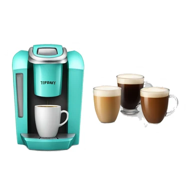 Realistic tiffany blue keurig machine sticker