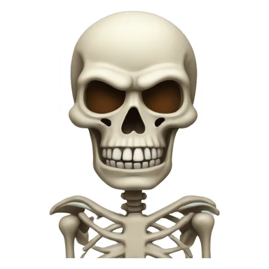 angry skeleton sticker