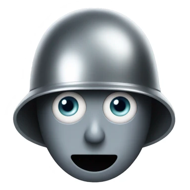A steel helmet with eyes  sticker