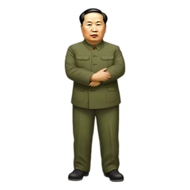Pregnant chairman mao sticker