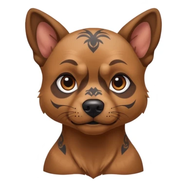 dog with lot of tattoos sticker