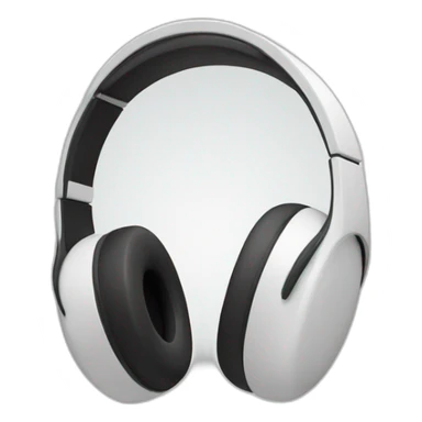 white headphone pressing head sticker
