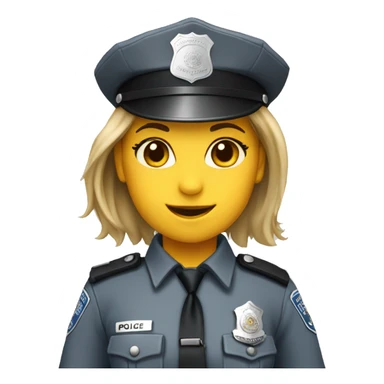 female rabbit grey police sticker