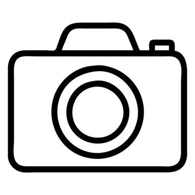 hand drawn camera, black outline style sticker