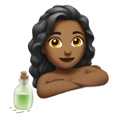 Girl relaxing in spa sticker