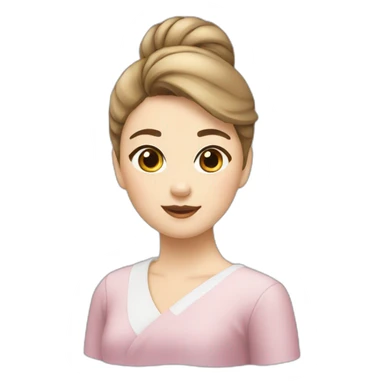 Girl chignon akita sticker