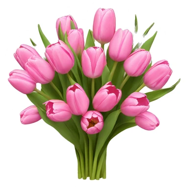 Bouquet of pink tulips sticker