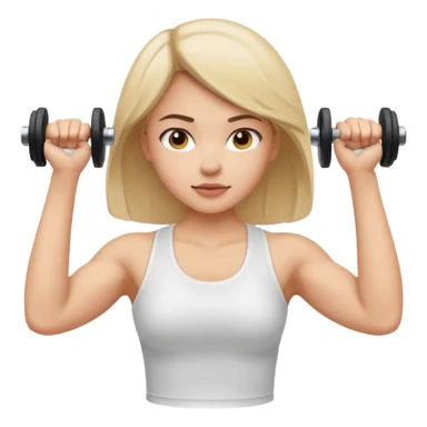 girl working out arms with a shirt on  sticker