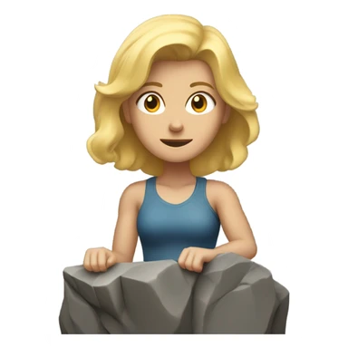 rock climber woman blonde sticker
