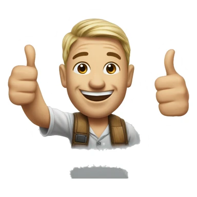 photorealisticHaaland Norway thumbs up sticker