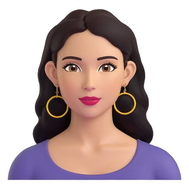 stylish Latina woman with hoop earrings sticker