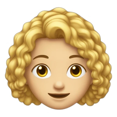 Adolescente piel clara pelo moreno cresta rizada sticker