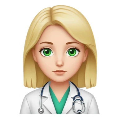 white girl with green eyes doctor sticker