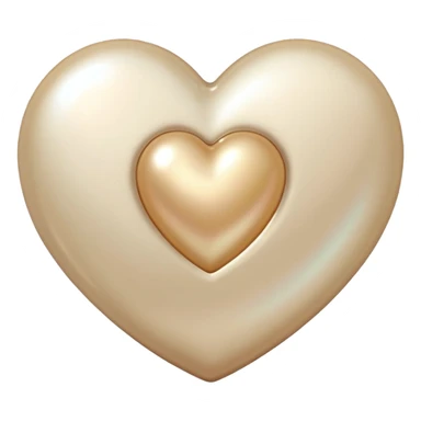 beige heart and pearls sticker