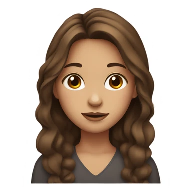 girl with brown hair and nose piecing sticker