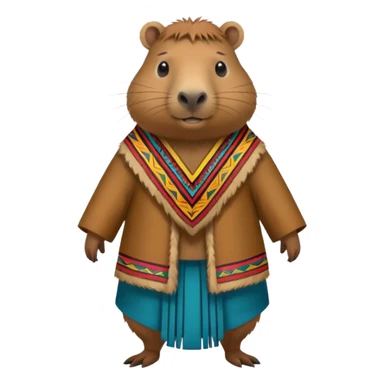 Capybara with inca sticker