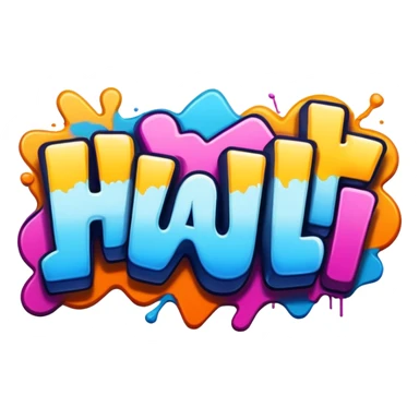 Graffiti the word huh sticker