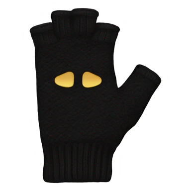 Black fingerless gloves sticker