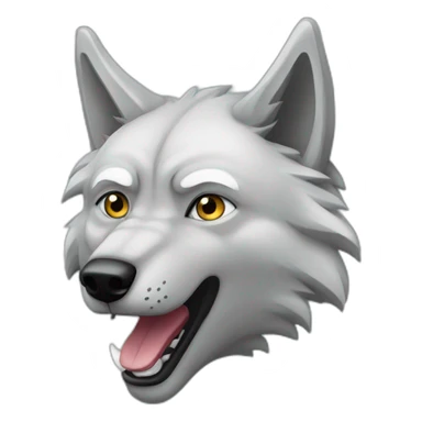 Un loup avec un visage intriqué  sticker