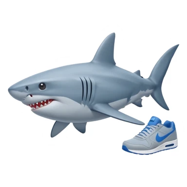 Tralalero Tralala, a shark with 4 legs and blue nike sneakers sticker