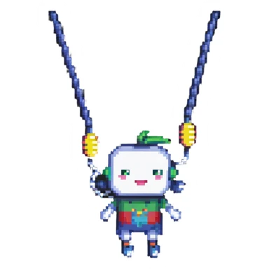 character jumping rope sticker
