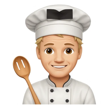 gordon ramsey with cook hat and smile sticker