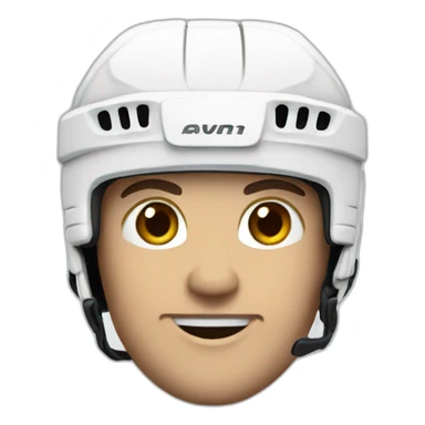 white hockey player sticker