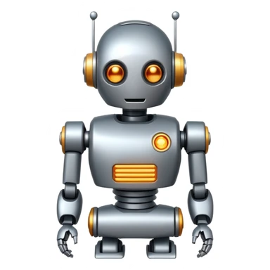 cool and modern robot to represent an AI agent, se possibile qualità più elevata e con sfondo bianco sticker