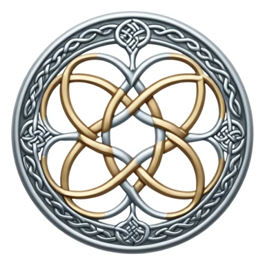 Silver Celtic circles sticker