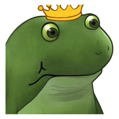 Dog whith a frog sticker