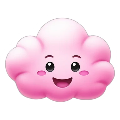 Happy cloud that is pink sticker