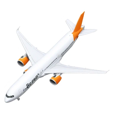 orange Airbus a350  sticker