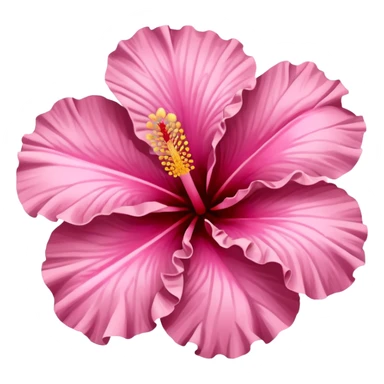 Pink hibiscus flower sticker