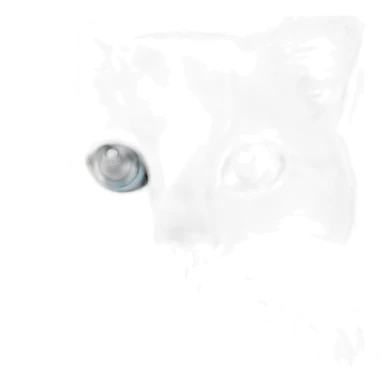 white cat with verons eyes sticker