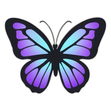 butterfly silhouette sticker