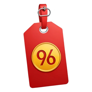 Discount tag with percent symbol sticker