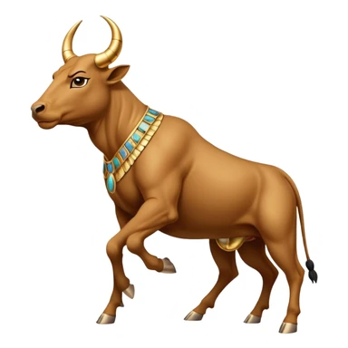 fullbody Egyptian human bull leaper, back view, in 'are you entertained' pose, without horns, with gold jewelry sticker