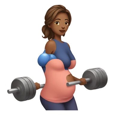 pregnant woman at the gym sticker