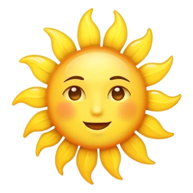 realistic sun without face sticker